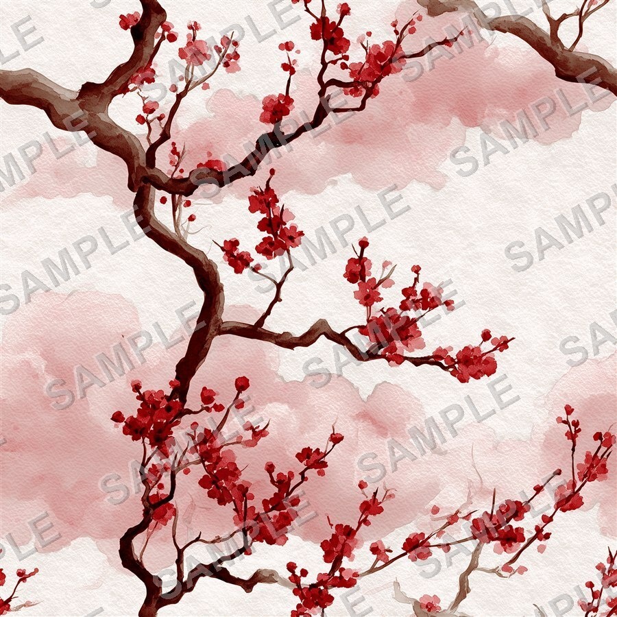 淡い桜柄デジタルペーパー24種|CherryBlossom Vol.1 PetalWhisper