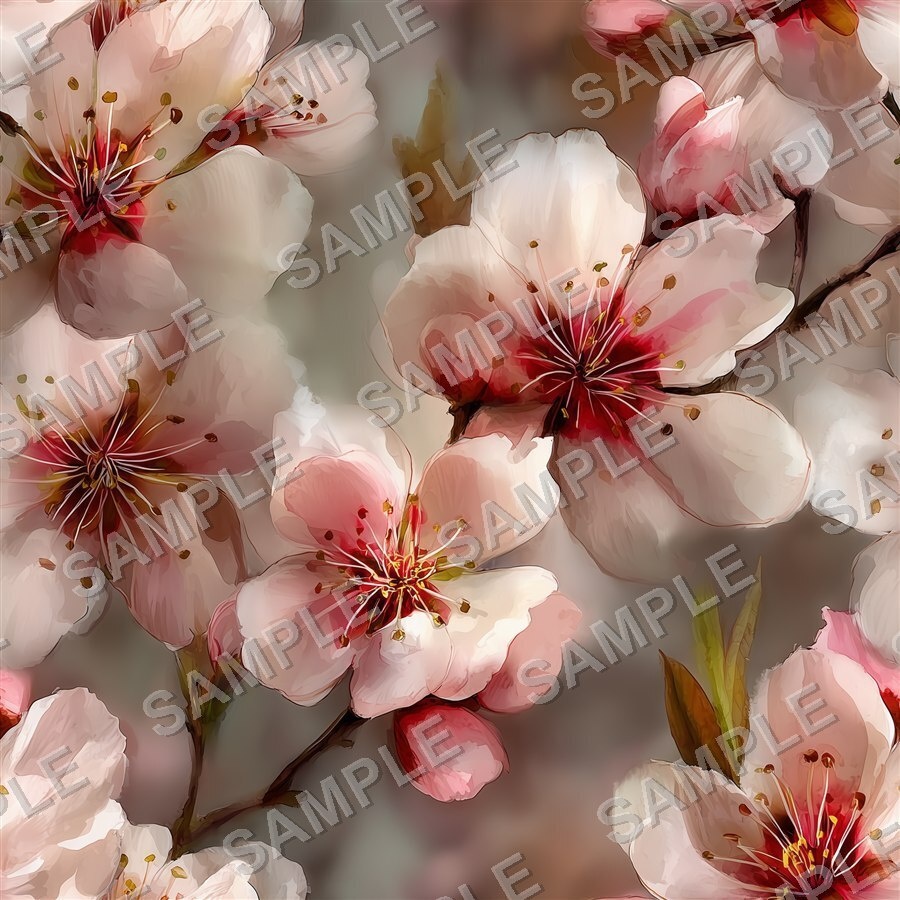 淡い桜柄デジタルペーパー24種|CherryBlossom Vol.1 PetalWhisper