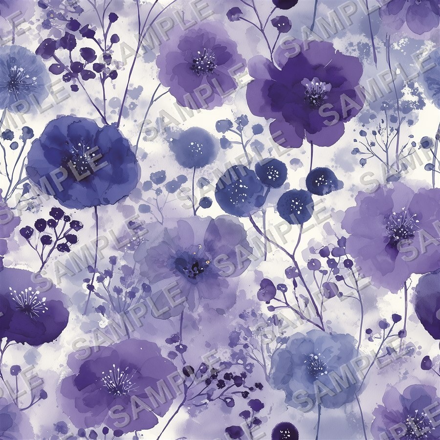 ムーディーパープルの花柄24種|DarkJewelTone Vol.1 MoodyPurple