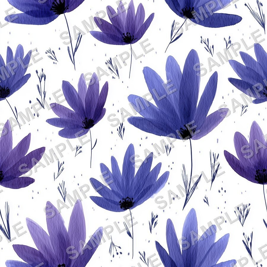 ムーディーパープルの花柄24種|DarkJewelTone Vol.1 MoodyPurple