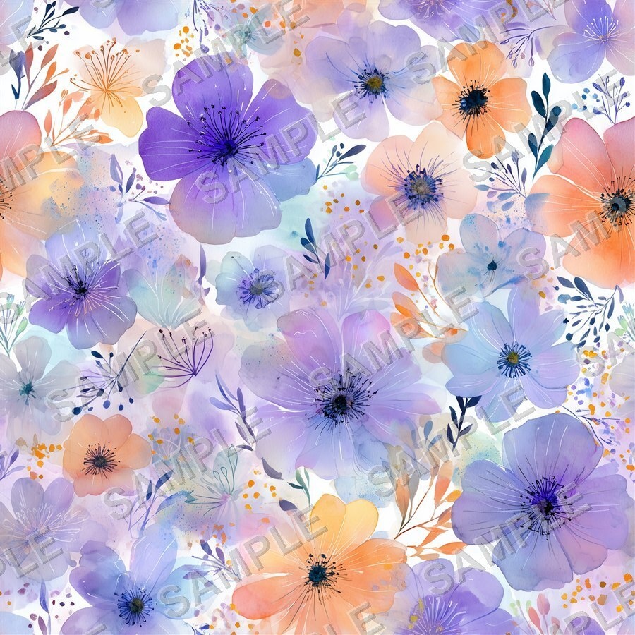 ムーディーパープルの花柄24種|DarkJewelTone Vol.1 MoodyPurple