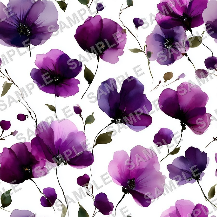 ムーディーパープルの花柄24種|DarkJewelTone Vol.1 MoodyPurple