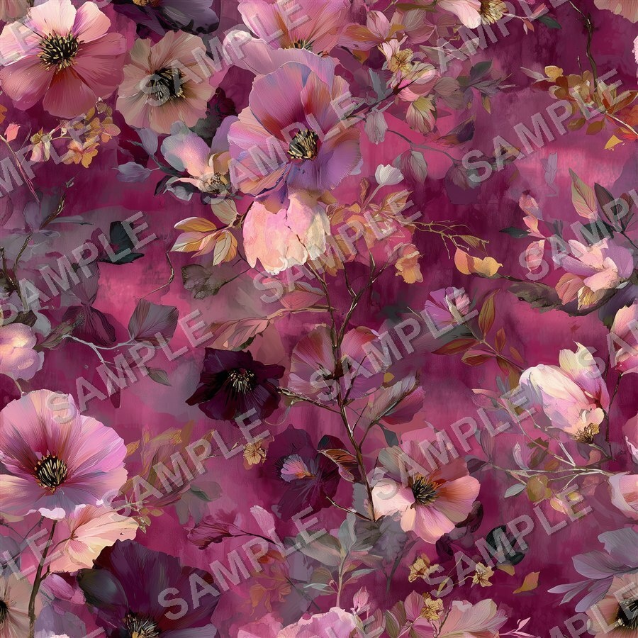 ムーディーパープルの花柄24種|DarkJewelTone Vol.1 MoodyPurple