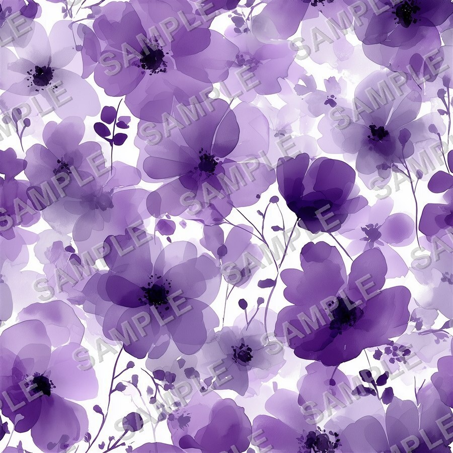 ムーディーパープルの花柄24種|DarkJewelTone Vol.1 MoodyPurple