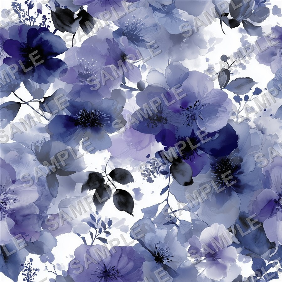 ムーディーパープルの花柄24種|DarkJewelTone Vol.1 MoodyPurple