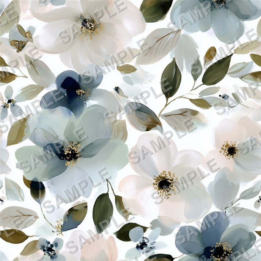 DitsyFlorals Vol.1 BlueLavender|青×ラベンダーの小花柄24種