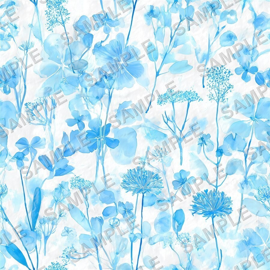 DitsyFlorals Vol.1 BlueLavender|青×ラベンダーの小花柄24種