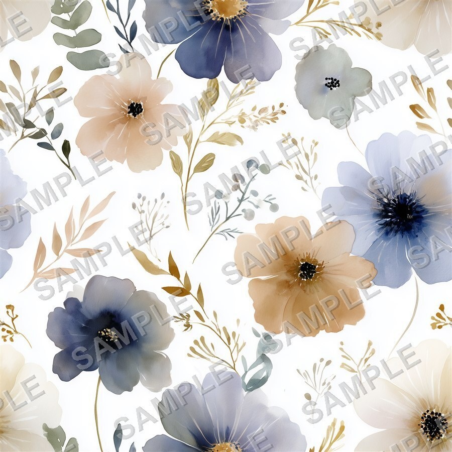 DitsyFlorals Vol.1 BlueLavender|青×ラベンダーの小花柄24種