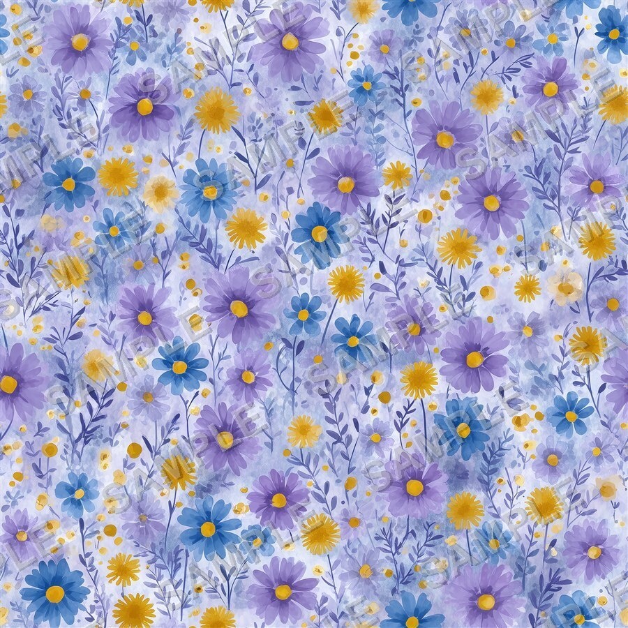 DitsyFlorals Vol.1 BlueLavender|青×ラベンダーの小花柄24種