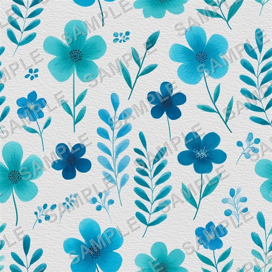 DitsyFlorals Vol.1 BlueLavender|青×ラベンダーの小花柄24種
