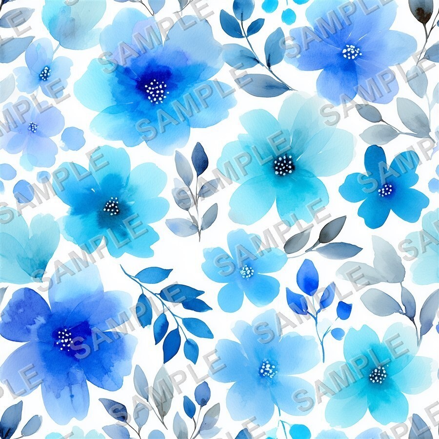 DitsyFlorals Vol.1 BlueLavender|青×ラベンダーの小花柄24種