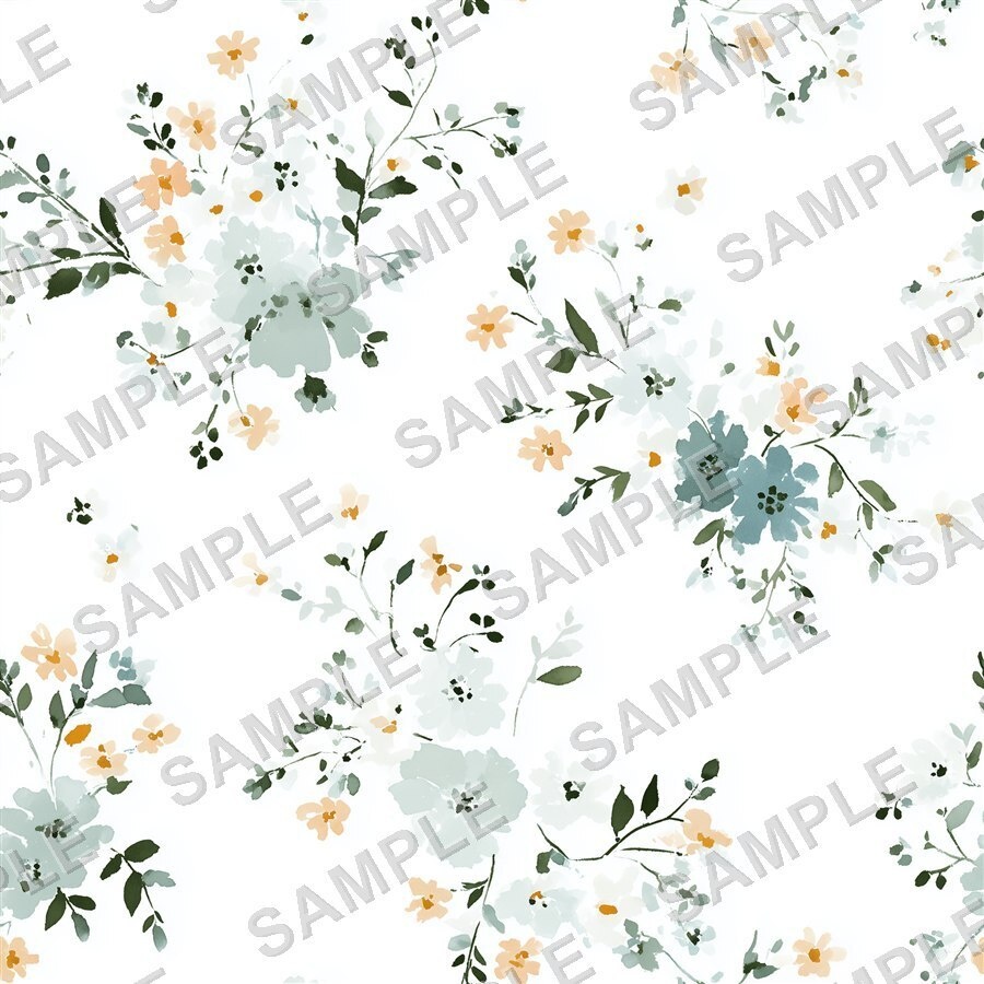 DitsyFlorals Vol.1 BlueLavender|青×ラベンダーの小花柄24種