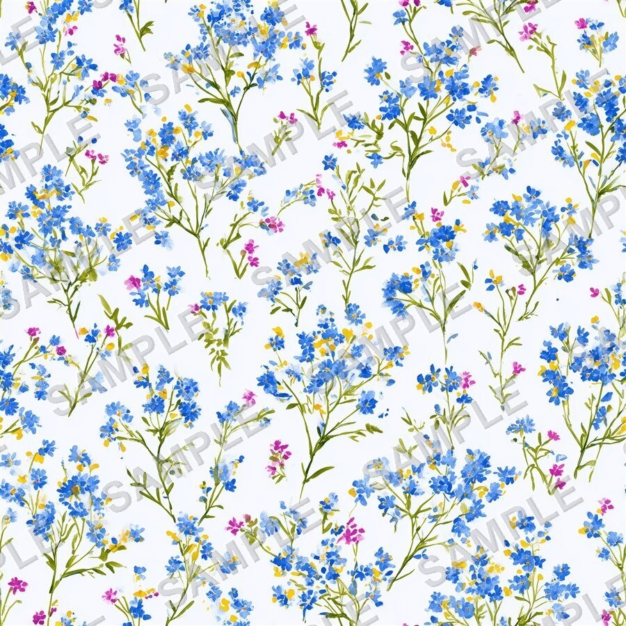 DitsyFlorals Vol.1 BlueLavender|青×ラベンダーの小花柄24種