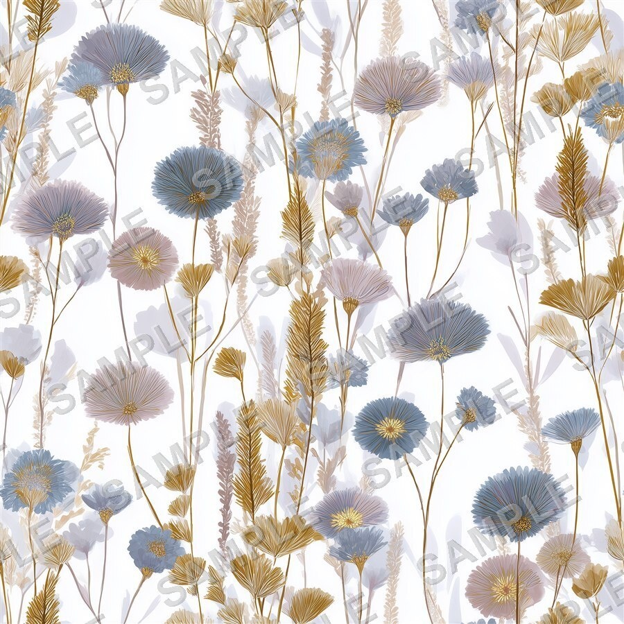 DitsyFlorals Vol.1 BlueLavender|青×ラベンダーの小花柄24種
