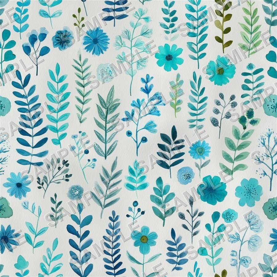 DitsyFlorals Vol.1 BlueLavender|青×ラベンダーの小花柄24種