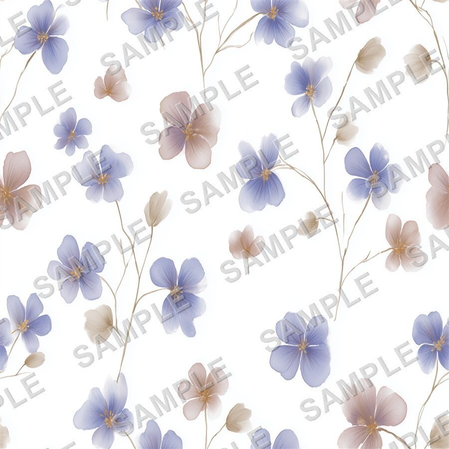 DitsyFlorals Vol.1 BlueLavender|青×ラベンダーの小花柄24種
