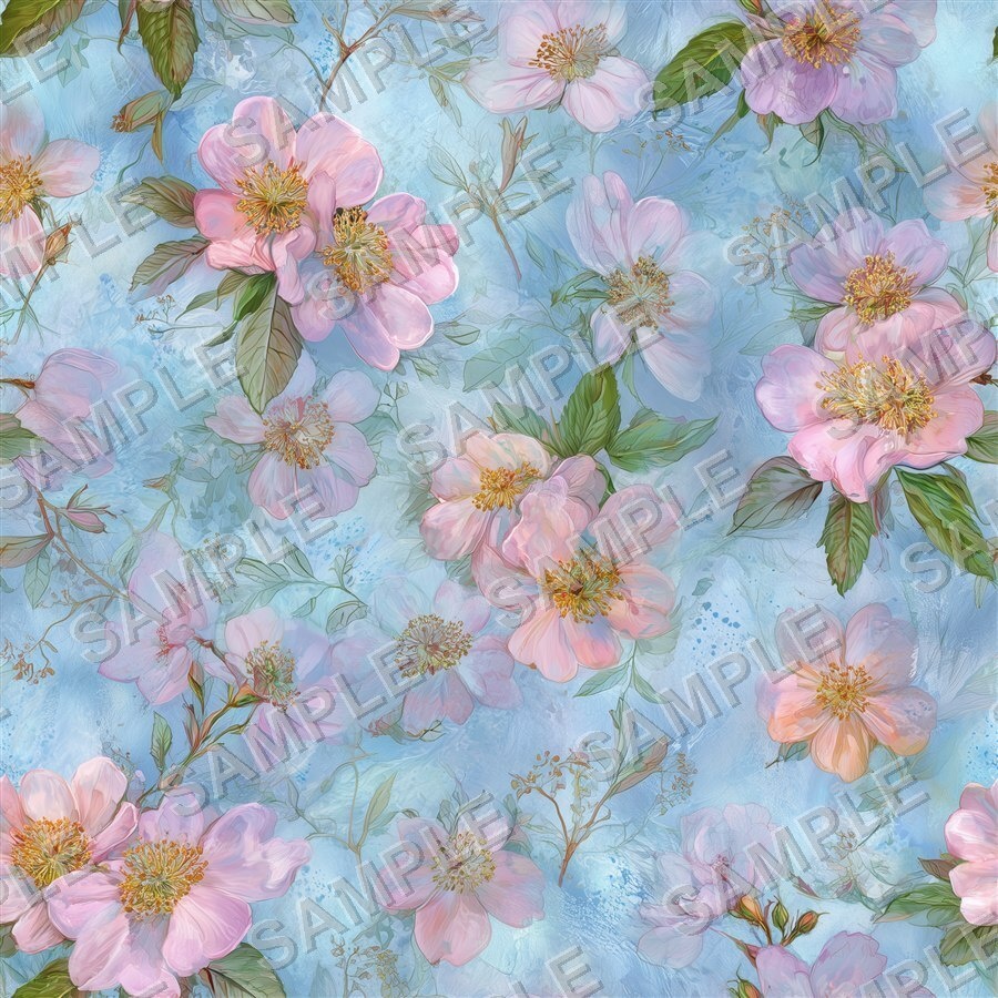 ローズゴールドの淡い花柄24種|Ethereal Vol.1 RoseGold