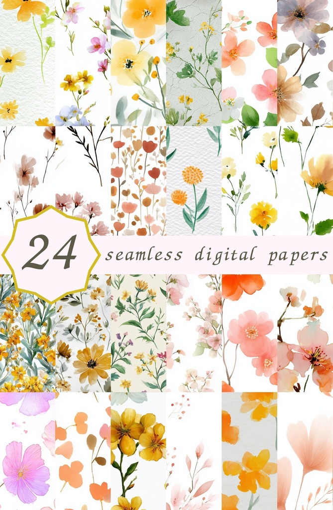 ゴールデンメドウの小花柄24種｜DitsyFlorals Vol.3 GoldenMeadow