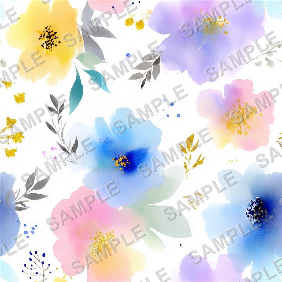ペリウィンクルの小花柄24種|DitsyFlorals Vol.4 PeriwinkleDream