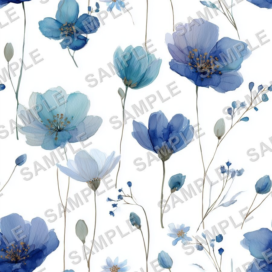 ペリウィンクルの小花柄24種|DitsyFlorals Vol.4 PeriwinkleDream