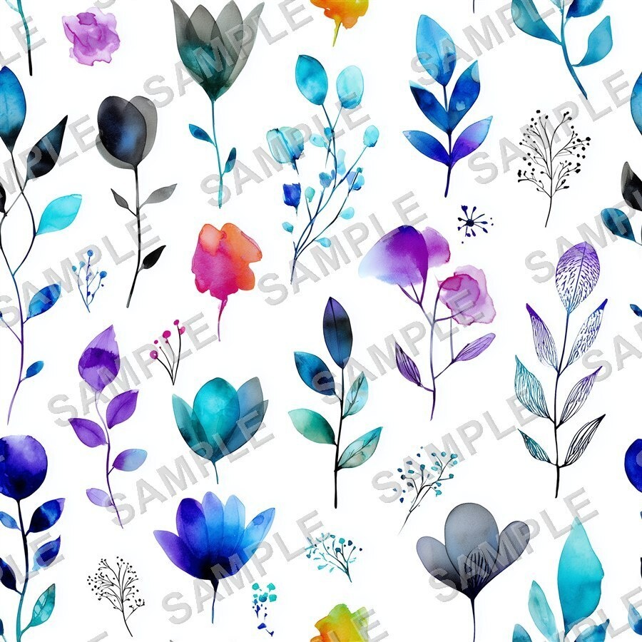 ペリウィンクルの小花柄24種|DitsyFlorals Vol.4 PeriwinkleDream