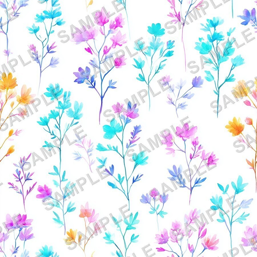ペリウィンクルの小花柄24種|DitsyFlorals Vol.4 PeriwinkleDream