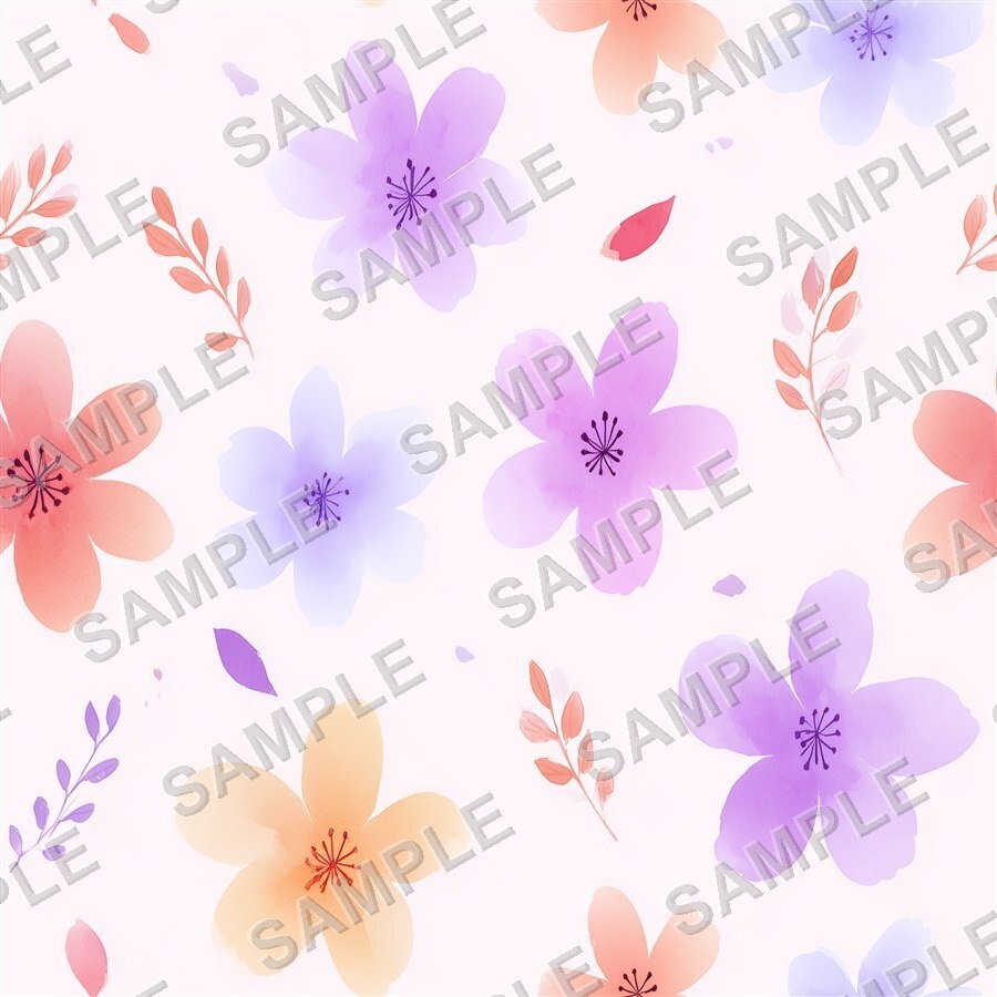 ペリウィンクルの小花柄24種|DitsyFlorals Vol.4 PeriwinkleDream
