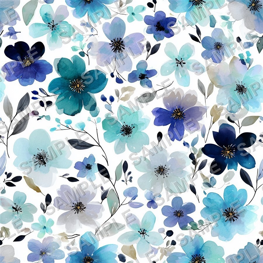 ペリウィンクルの小花柄24種|DitsyFlorals Vol.4 PeriwinkleDream