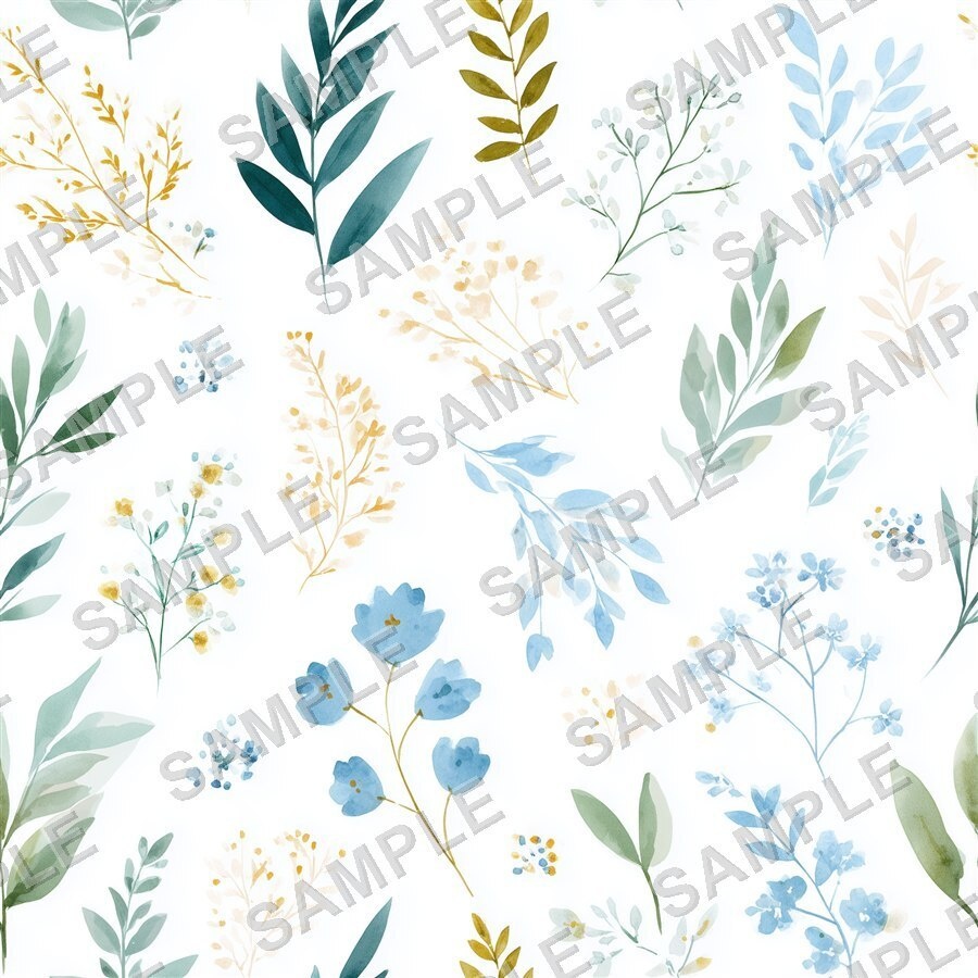 ペリウィンクルの小花柄24種|DitsyFlorals Vol.4 PeriwinkleDream