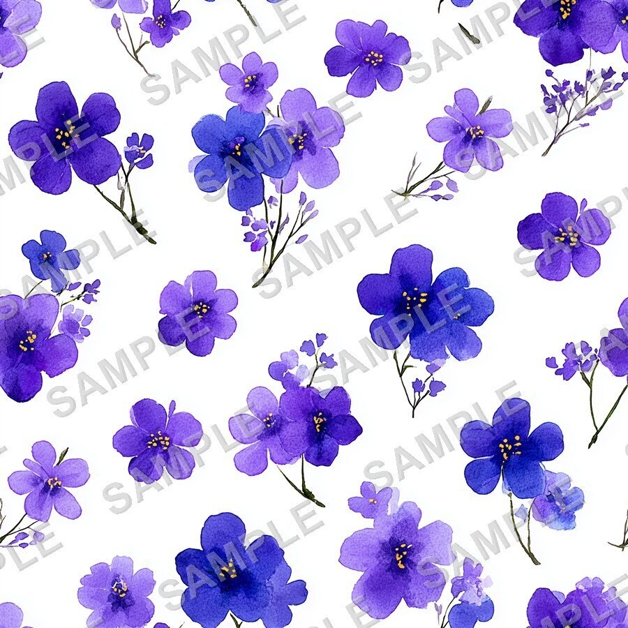 ペリウィンクルの小花柄24種|DitsyFlorals Vol.4 PeriwinkleDream