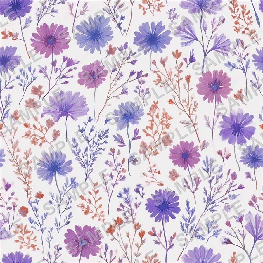 ペリウィンクルの小花柄24種|DitsyFlorals Vol.4 PeriwinkleDream