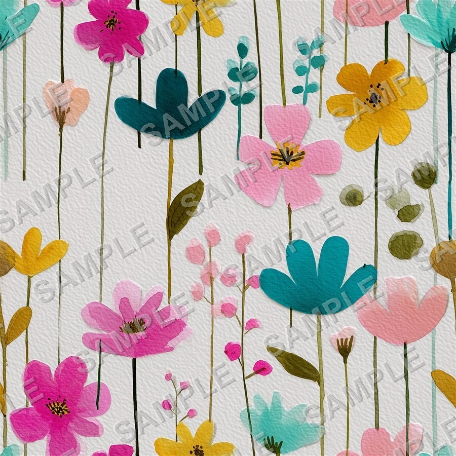 ブルー系メドウブレンド小花柄24種|DitsyFlorals Vol.6 MeadowBlend