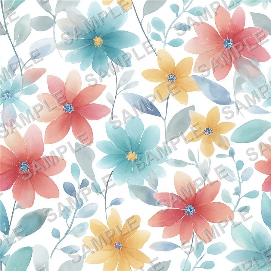 ブルー系メドウブレンド小花柄24種|DitsyFlorals Vol.6 MeadowBlend