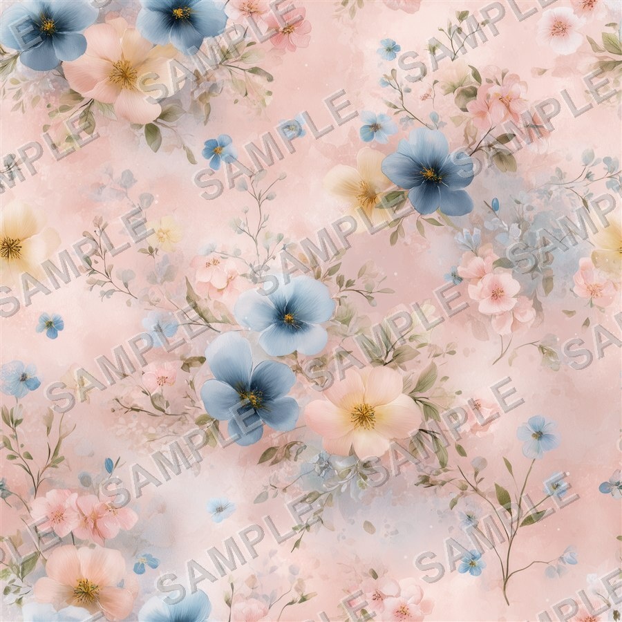 ブルー系メドウブレンド小花柄24種|DitsyFlorals Vol.6 MeadowBlend