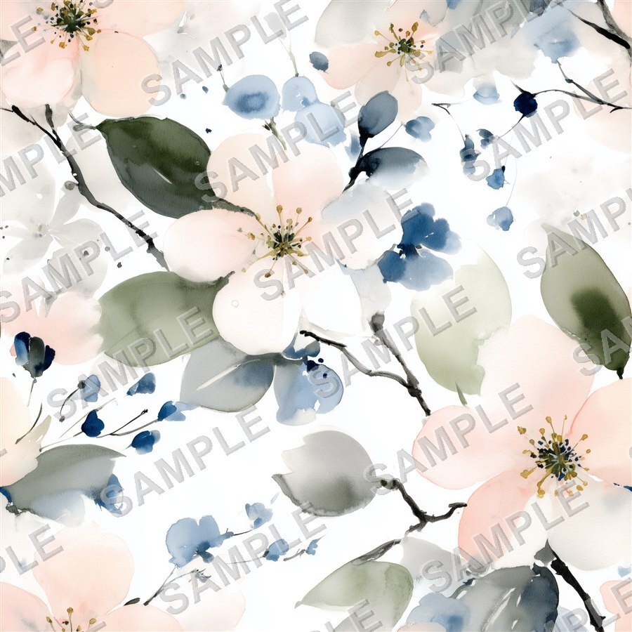 ブルー系メドウブレンド小花柄24種|DitsyFlorals Vol.6 MeadowBlend