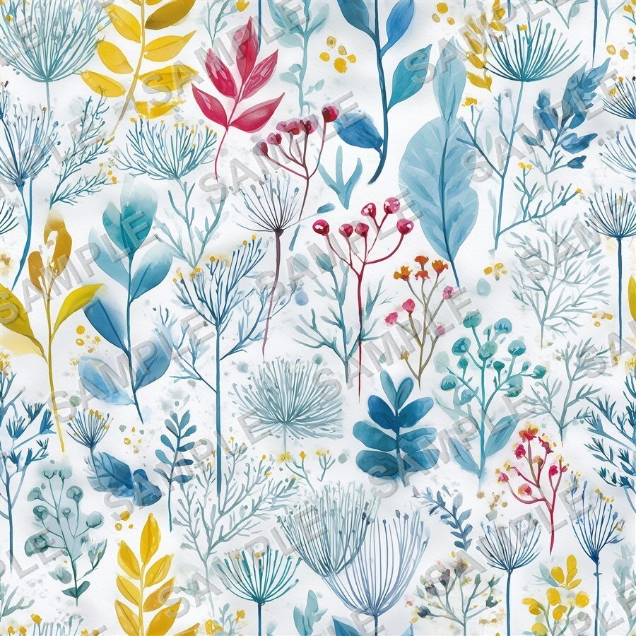 ブルー系メドウブレンド小花柄24種|DitsyFlorals Vol.6 MeadowBlend