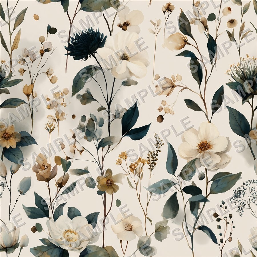 ブルー系メドウブレンド小花柄24種|DitsyFlorals Vol.6 MeadowBlend