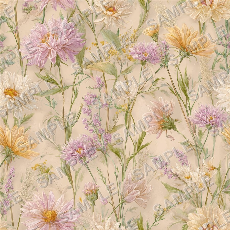 くすみニュートラルの花柄24種|DustyMuted Vol.1 SoftNeutral