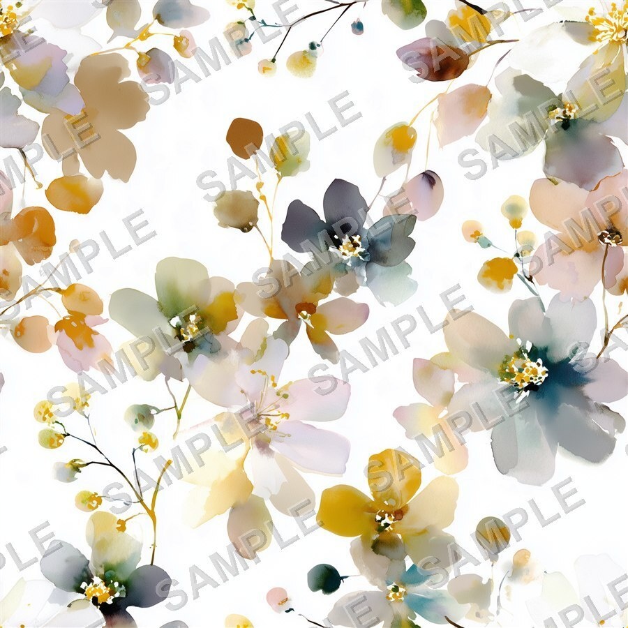ミックスニュートラルの花柄24種|DustyMuted Vol.2 MixedNeutral