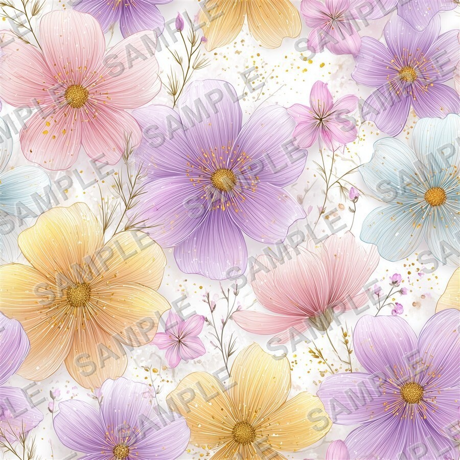 ミックスニュートラルの花柄24種|DustyMuted Vol.2 MixedNeutral