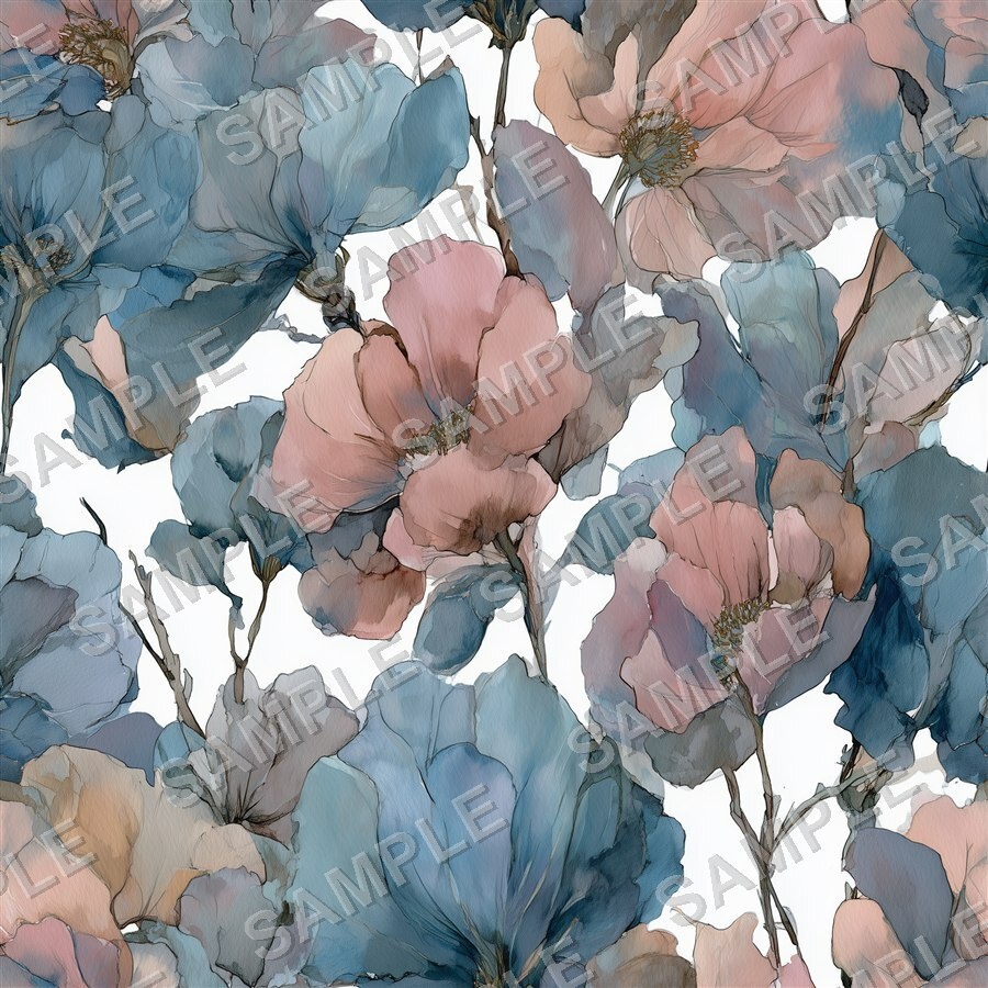 ミックスニュートラルの花柄24種|DustyMuted Vol.2 MixedNeutral