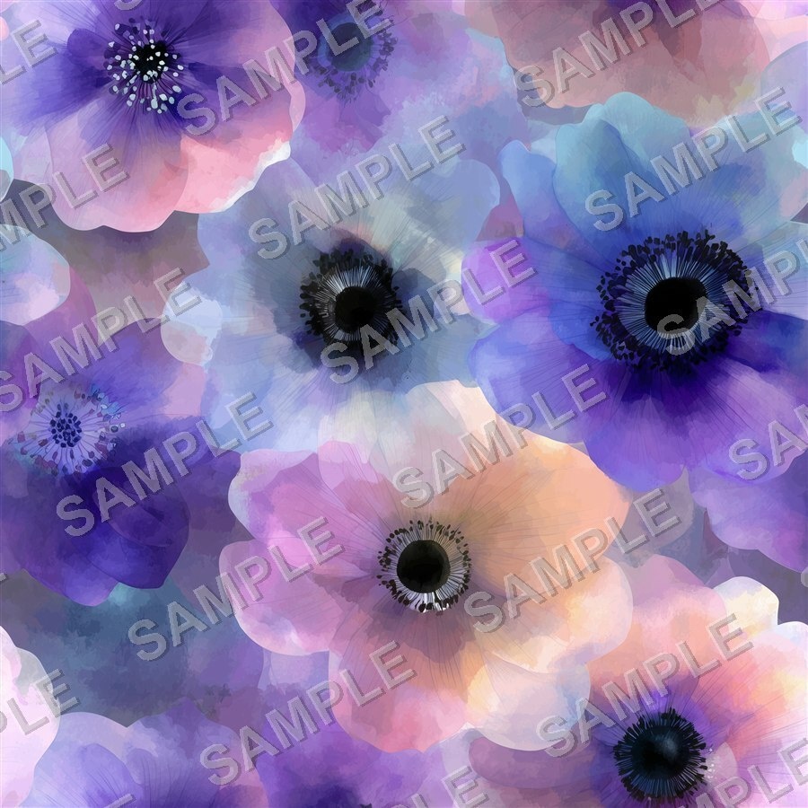 紫がかった淡い花柄24種|Ethereal Vol.4 VioletHaze