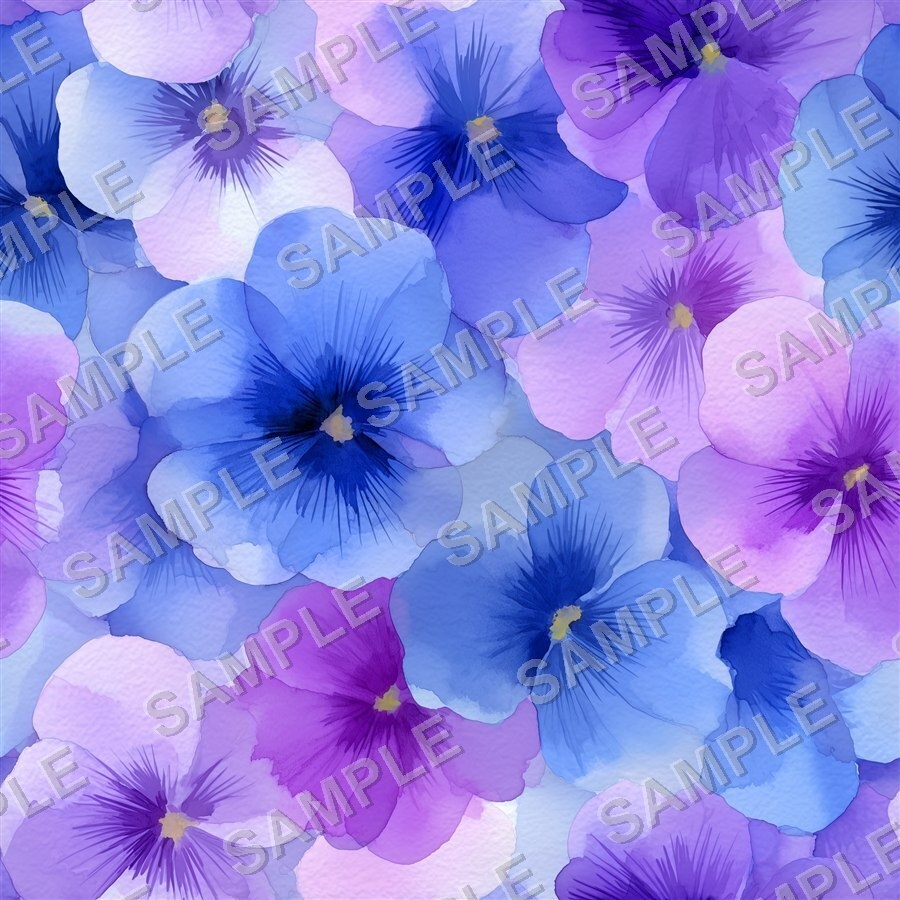 紫がかった淡い花柄24種|Ethereal Vol.4 VioletHaze
