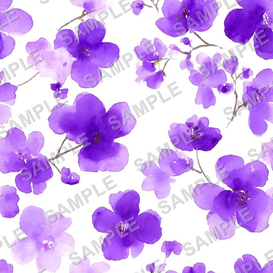 紫がかった淡い花柄24種|Ethereal Vol.4 VioletHaze