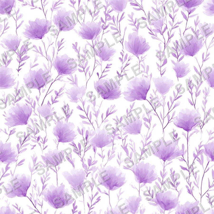 紫がかった淡い花柄24種|Ethereal Vol.4 VioletHaze