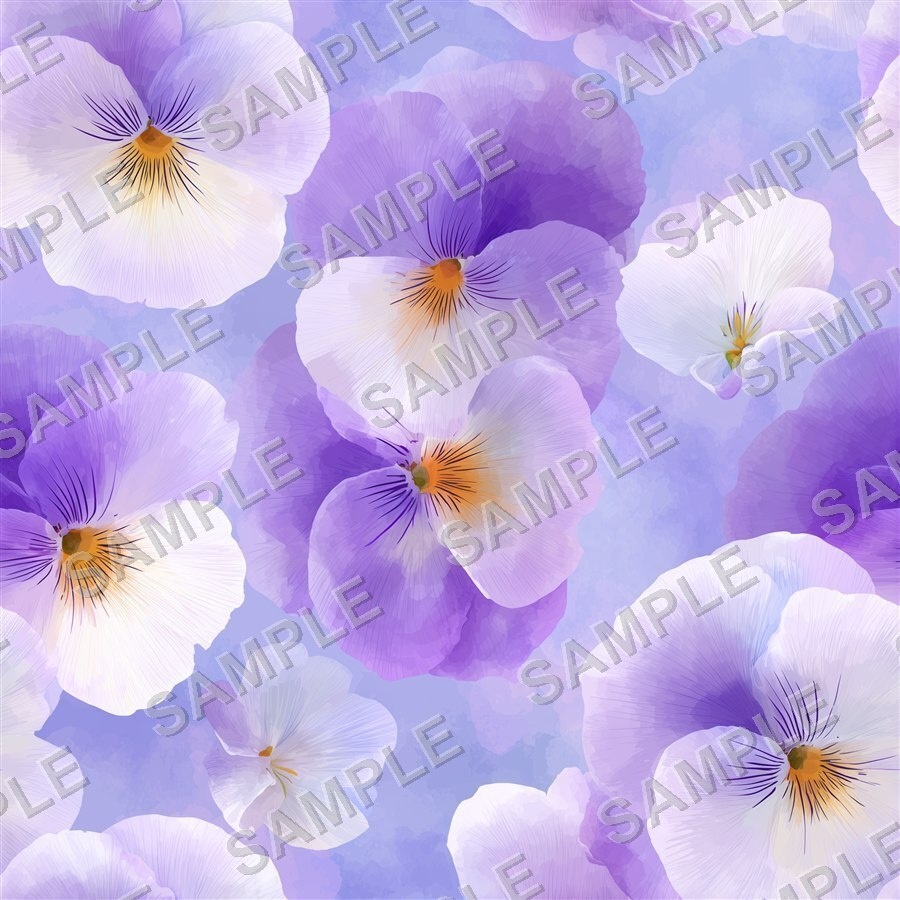 紫がかった淡い花柄24種|Ethereal Vol.4 VioletHaze