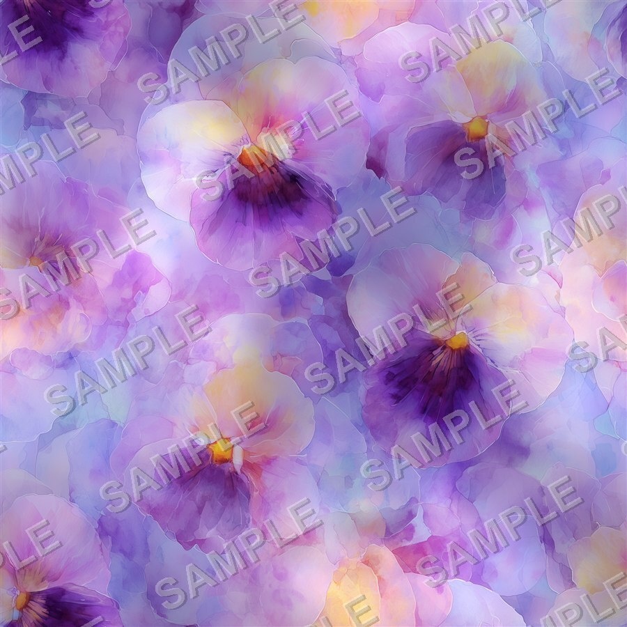 紫がかった淡い花柄24種|Ethereal Vol.4 VioletHaze