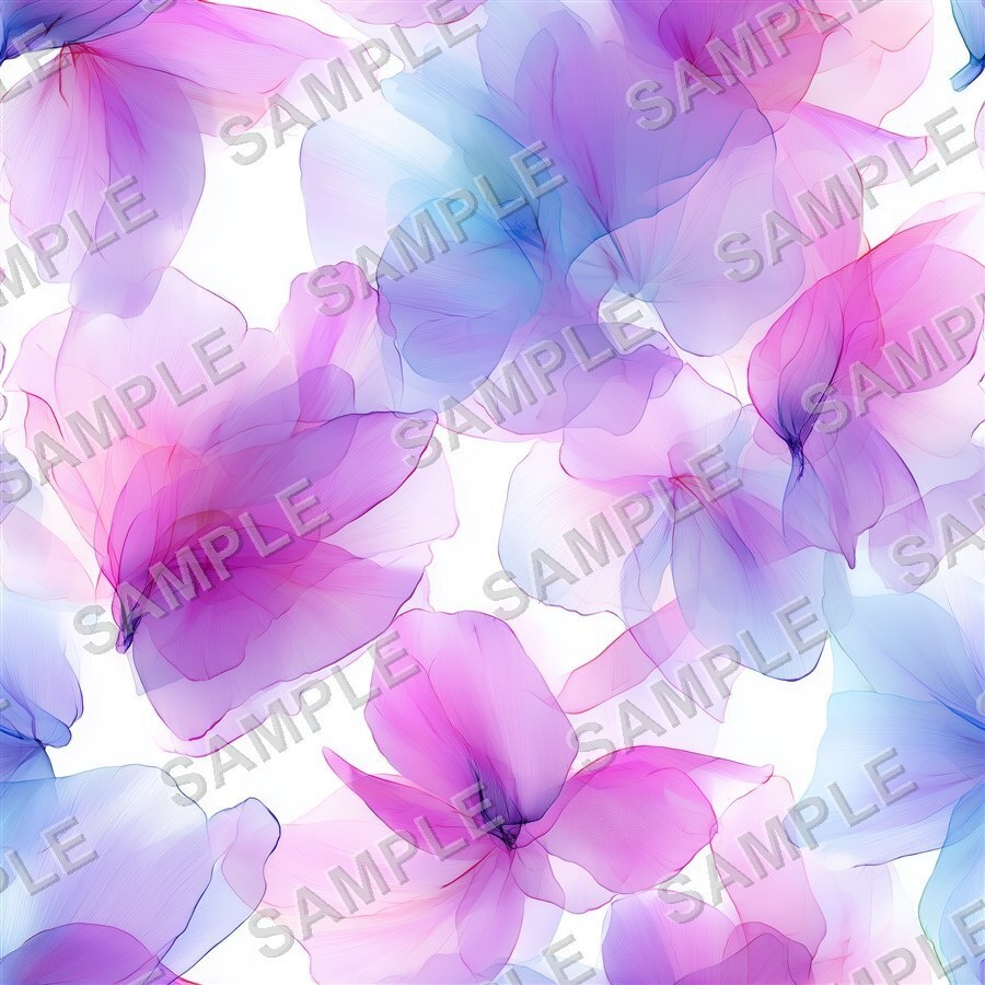 紫がかった淡い花柄24種|Ethereal Vol.4 VioletHaze