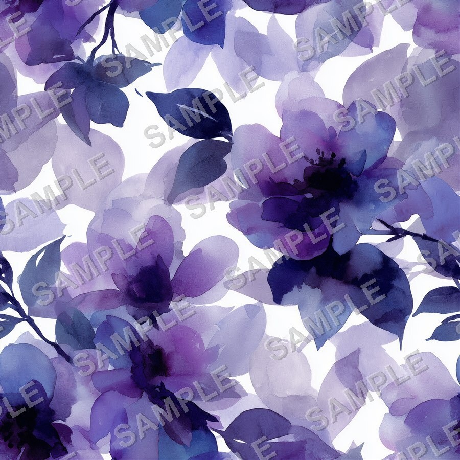 紫がかった淡い花柄24種|Ethereal Vol.4 VioletHaze