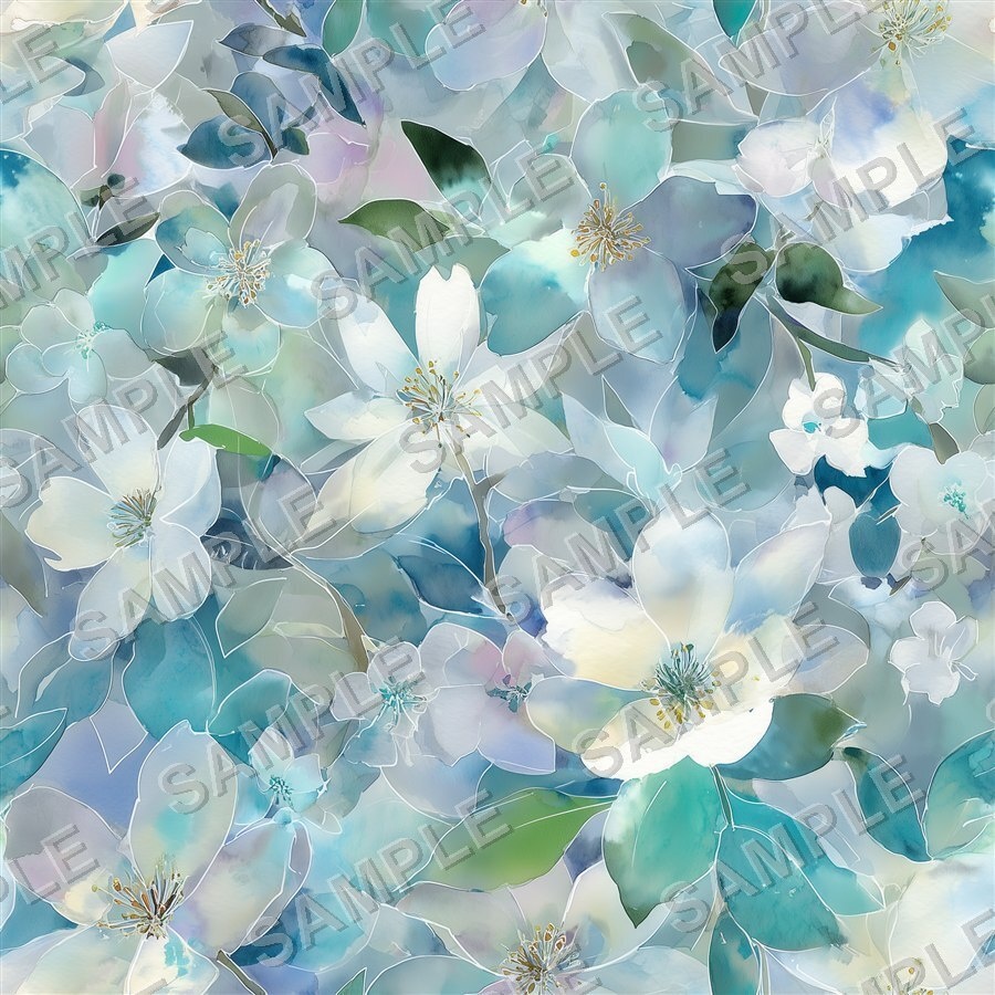 やわらかいぼかしの淡い花柄24種|Ethereal Vol.6 SoftBlur